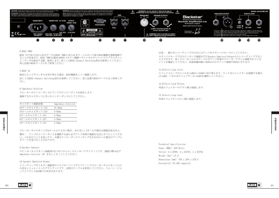 Blackstar Blackfire 200 User Manual | Page 41 / 43