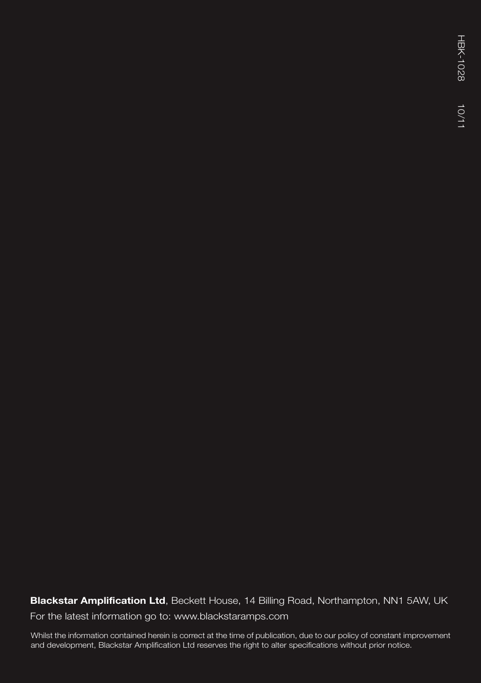 Ht-1 | Blackstar HT-1 Combo User Manual | Page 21 / 21