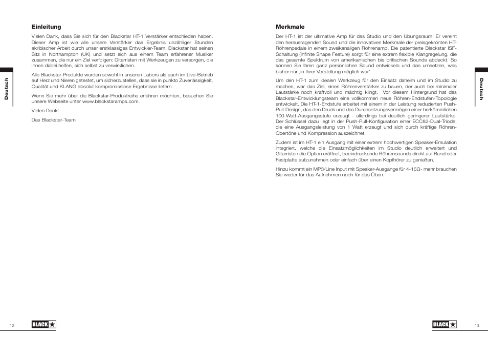 Blackstar HT-1 Combo User Manual | Page 7 / 21