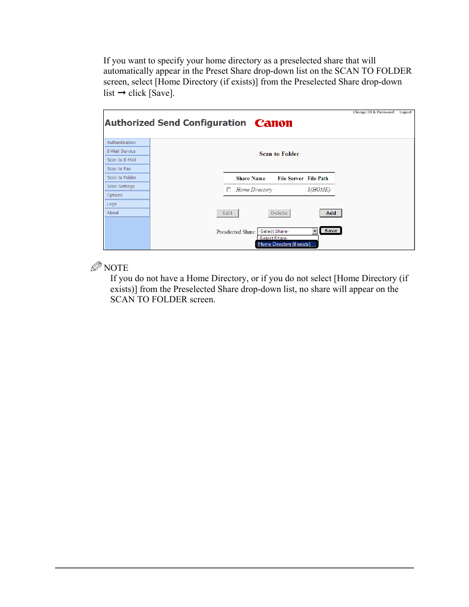 Canon Authorized Sen for ImageRUNNER Machines Version 4.1 User Manual | Page 104 / 176