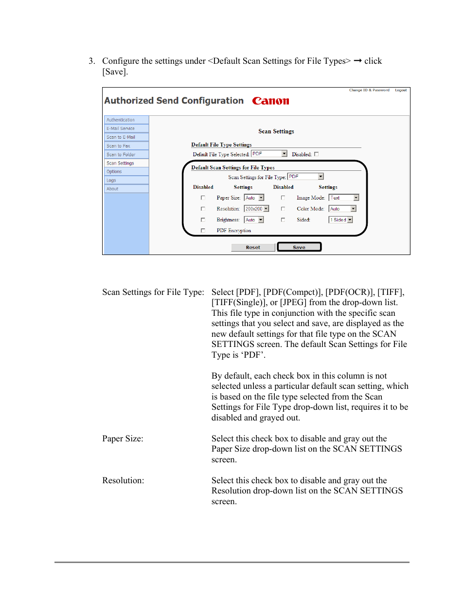 Canon Authorized Sen for ImageRUNNER Machines Version 4.1 User Manual | Page 109 / 176
