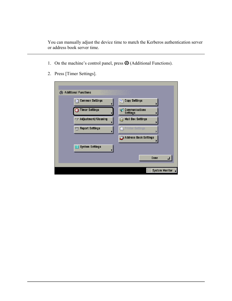 Manually adjusting the device time, 2 manually adjusting the device time | Canon Authorized Sen for ImageRUNNER Machines Version 4.1 User Manual | Page 147 / 176