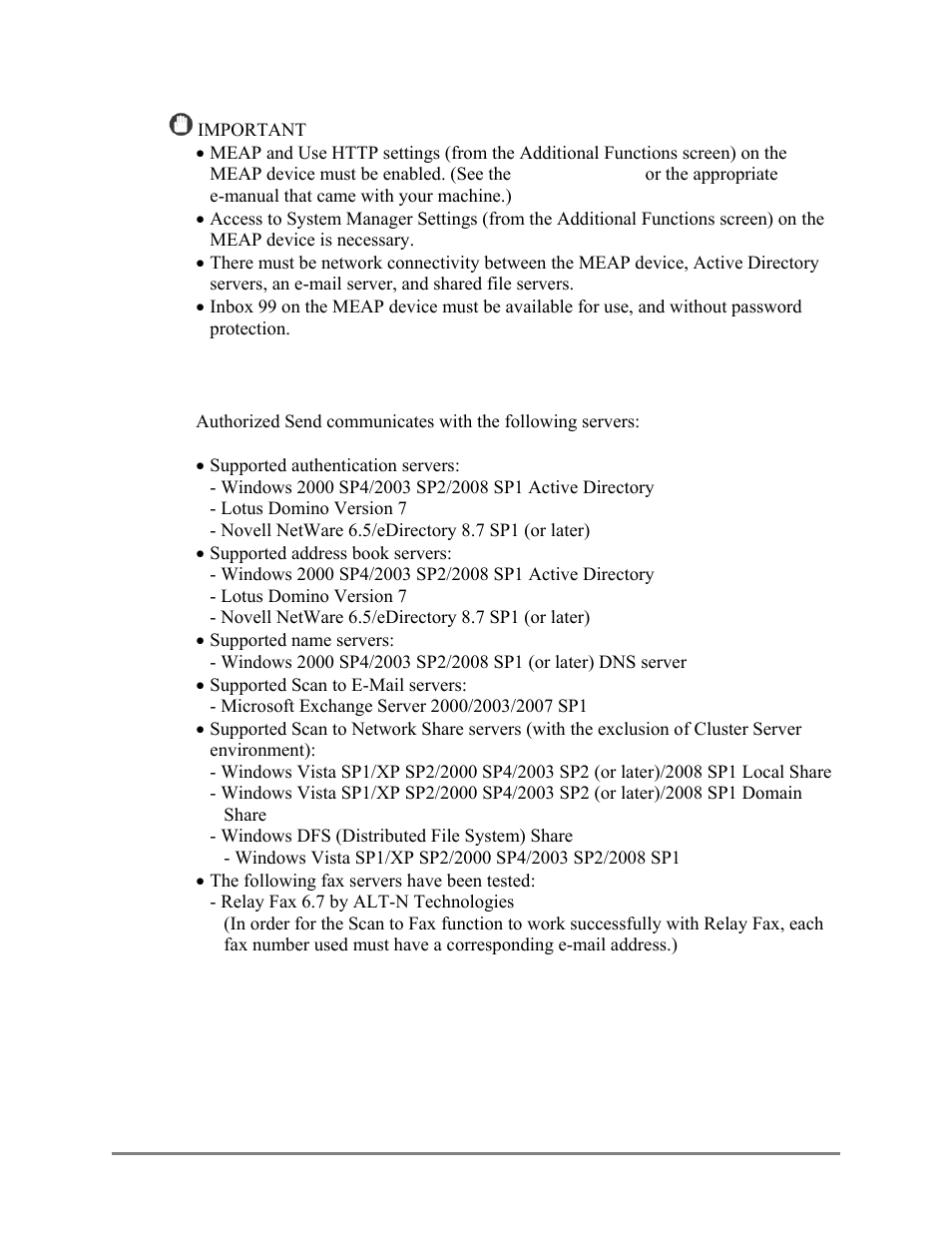 Server requirements, 2 server requirements | Canon Authorized Sen for ImageRUNNER Machines Version 4.1 User Manual | Page 16 / 176