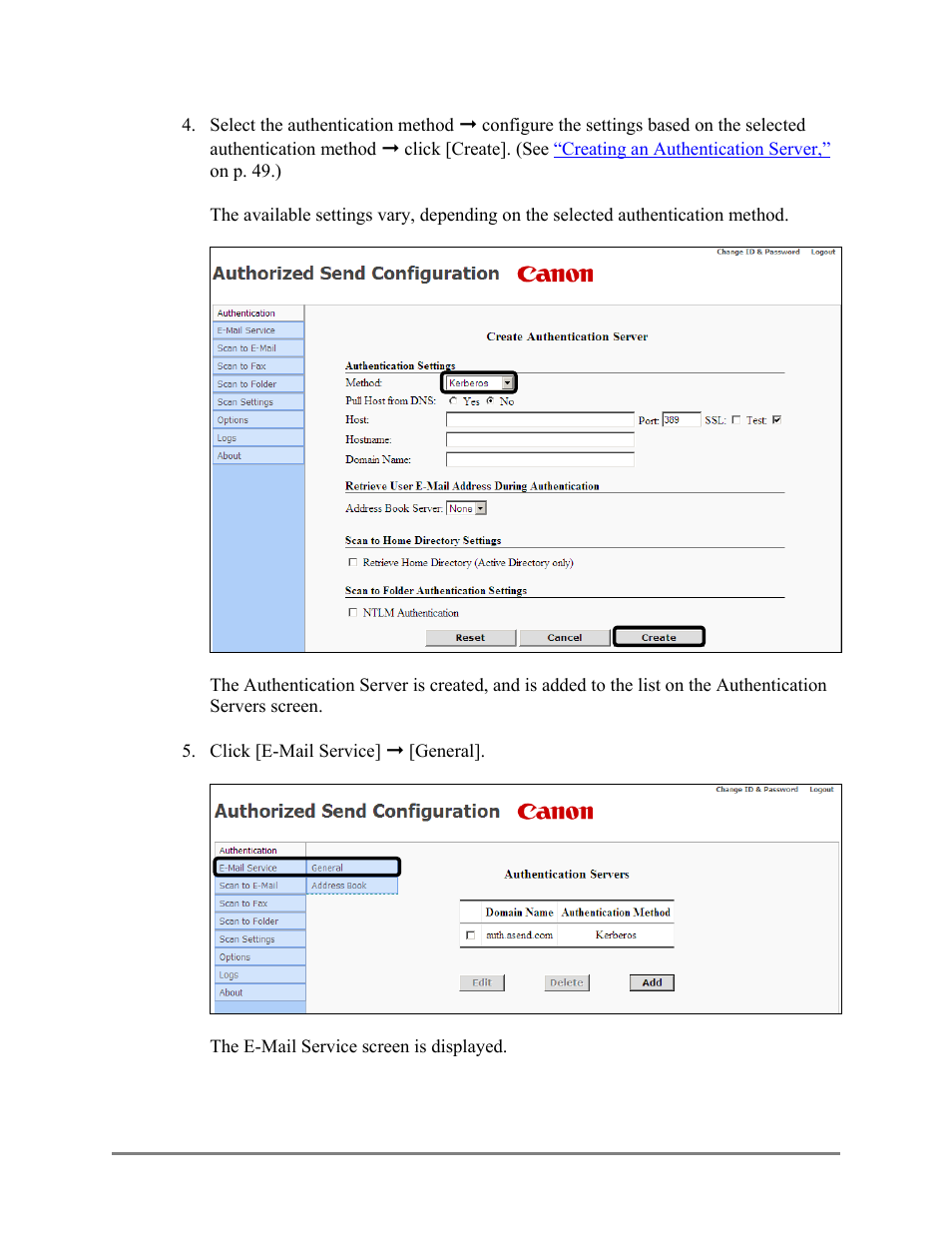 Canon Authorized Sen for ImageRUNNER Machines Version 4.1 User Manual | Page 37 / 176