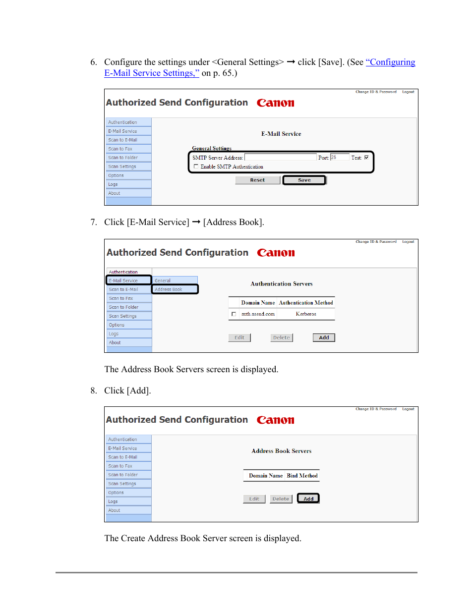 Canon Authorized Sen for ImageRUNNER Machines Version 4.1 User Manual | Page 38 / 176