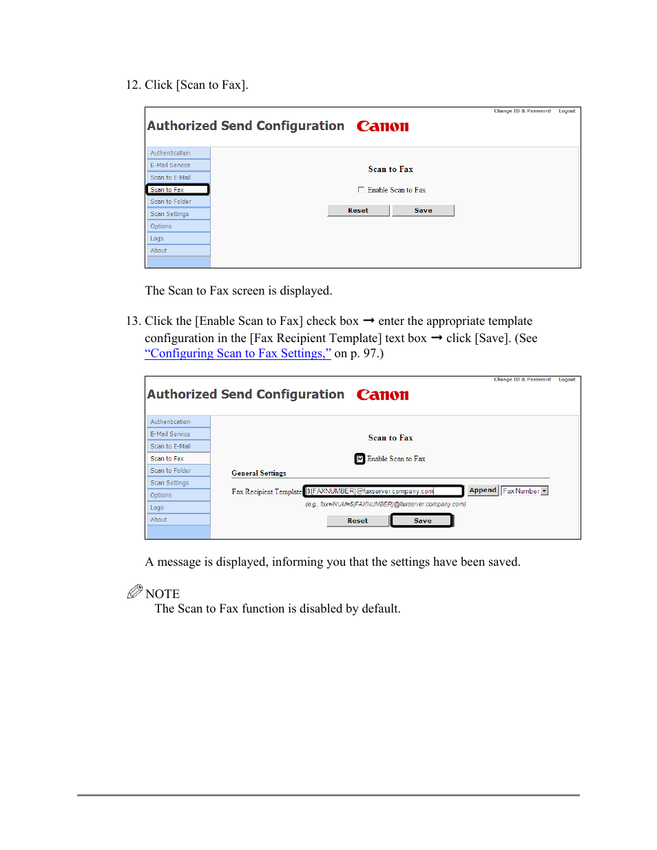 Canon Authorized Sen for ImageRUNNER Machines Version 4.1 User Manual | Page 41 / 176