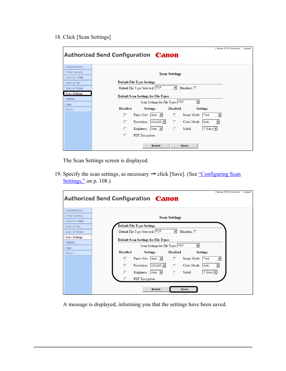 Canon Authorized Sen for ImageRUNNER Machines Version 4.1 User Manual | Page 45 / 176