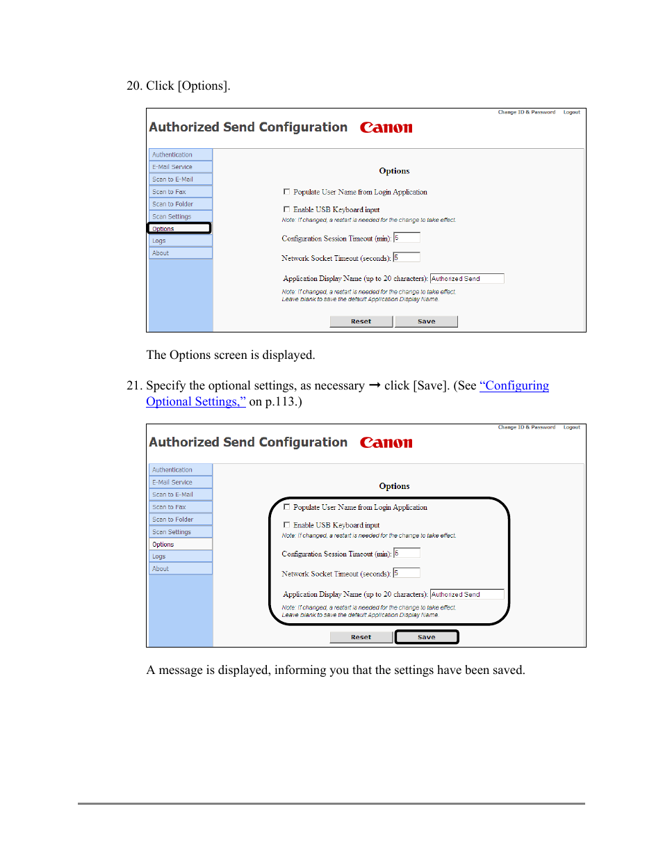 Canon Authorized Sen for ImageRUNNER Machines Version 4.1 User Manual | Page 46 / 176