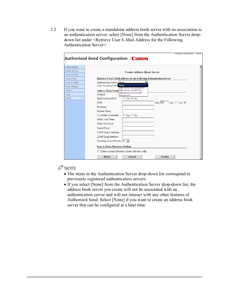 Canon Authorized Sen for ImageRUNNER Machines Version 4.1 User Manual | Page 74 / 176