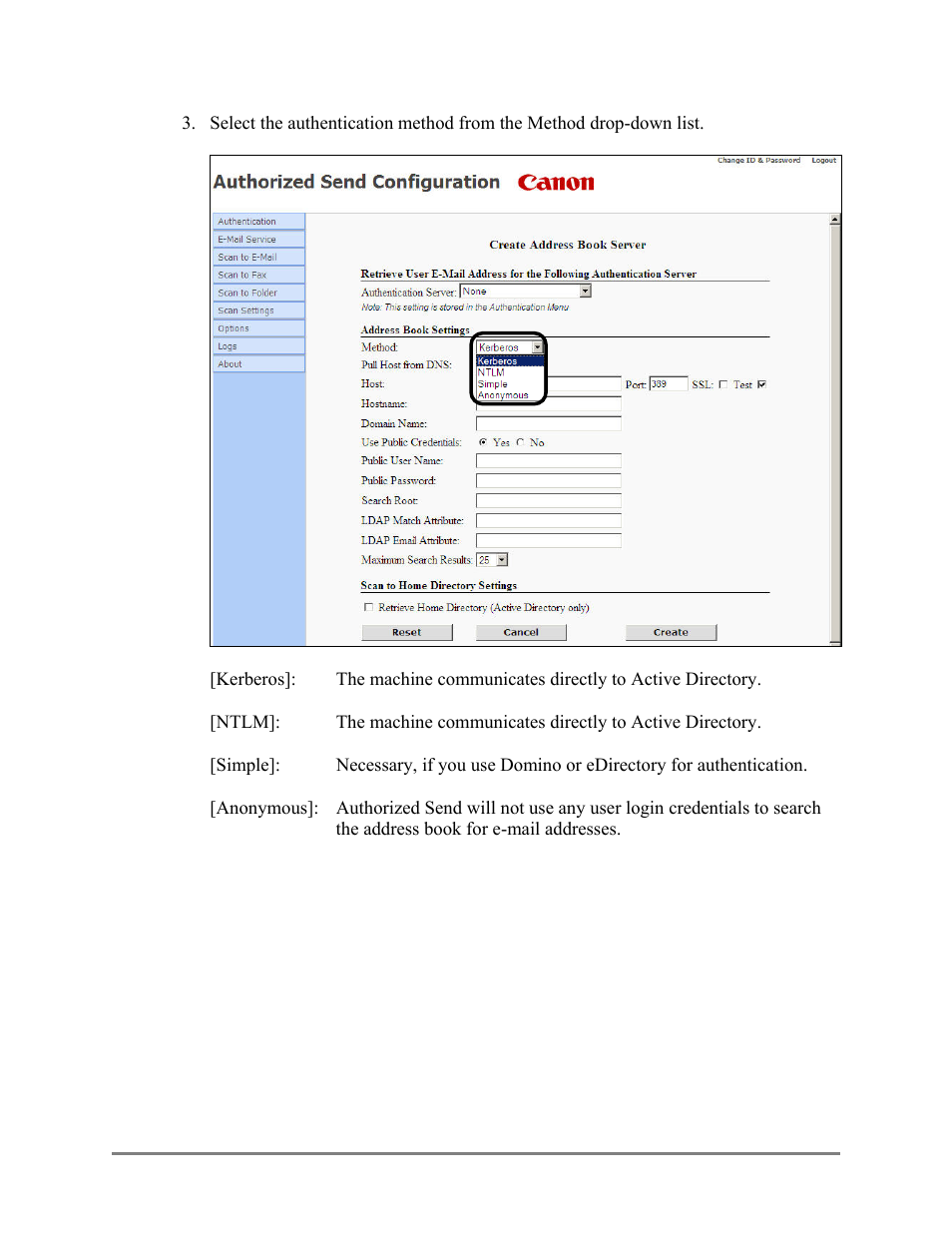 Canon Authorized Sen for ImageRUNNER Machines Version 4.1 User Manual | Page 75 / 176
