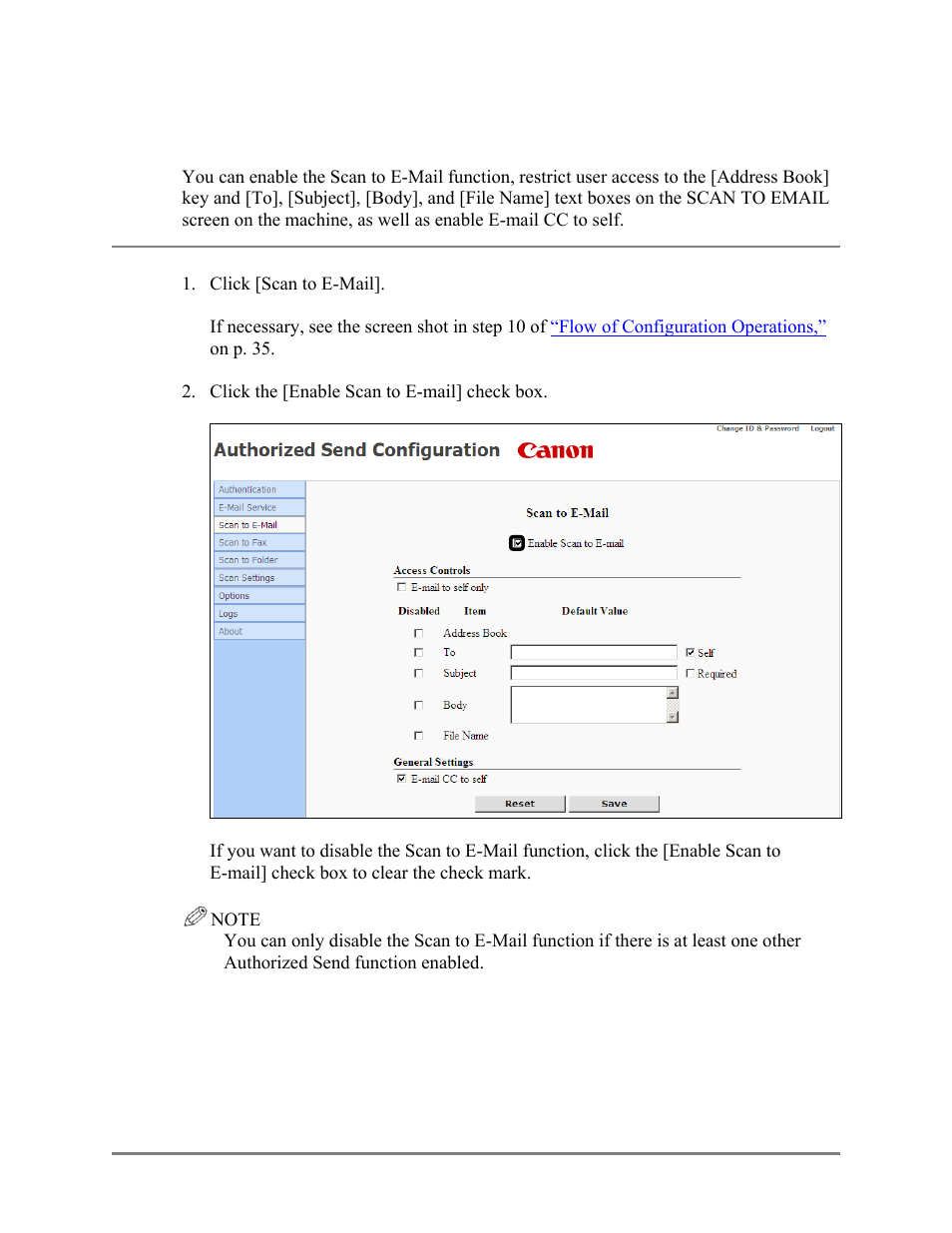 Configuring scan to e-mail settings, 9 configuring scan to e-mail settings | Canon Authorized Sen for ImageRUNNER Machines Version 4.1 User Manual | Page 93 / 176