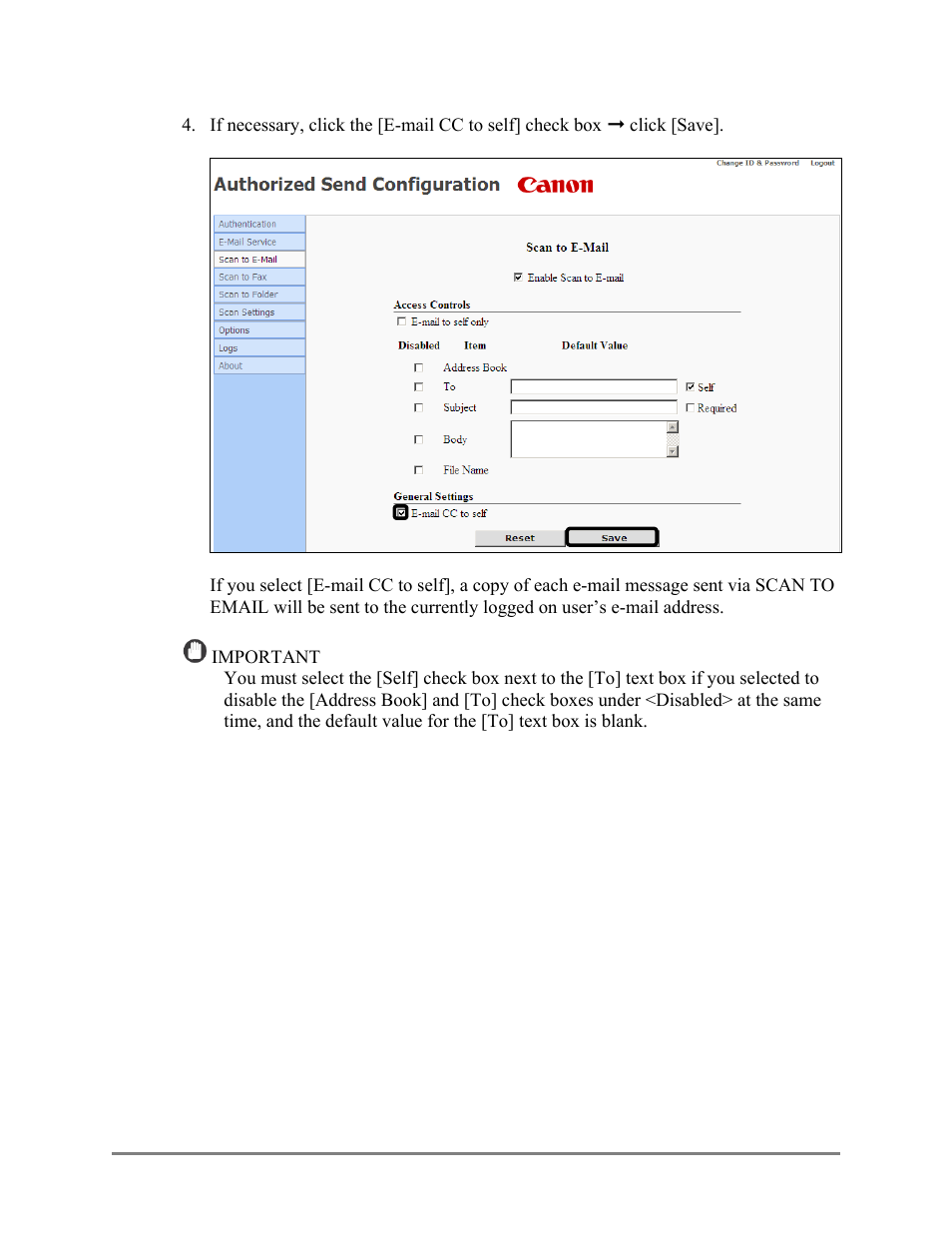 Canon Authorized Sen for ImageRUNNER Machines Version 4.1 User Manual | Page 96 / 176