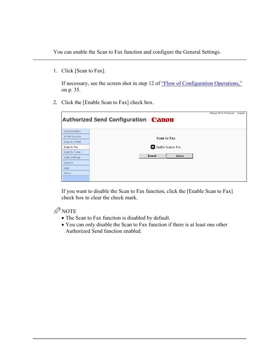 Configuring scan to fax settings, 10 configuring scan to fax settings | Canon Authorized Sen for ImageRUNNER Machines Version 4.1 User Manual | Page 97 / 176