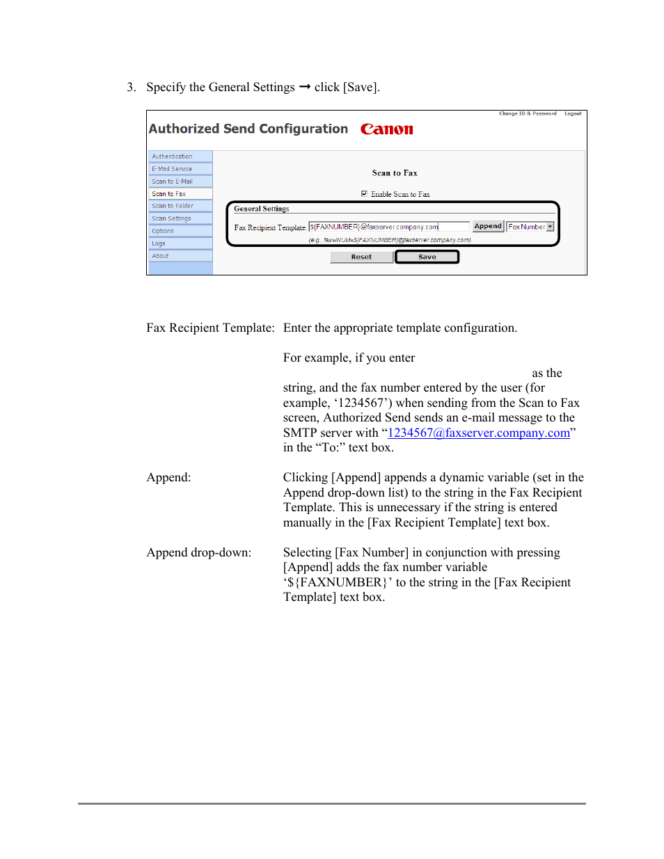 Canon Authorized Sen for ImageRUNNER Machines Version 4.1 User Manual | Page 98 / 176