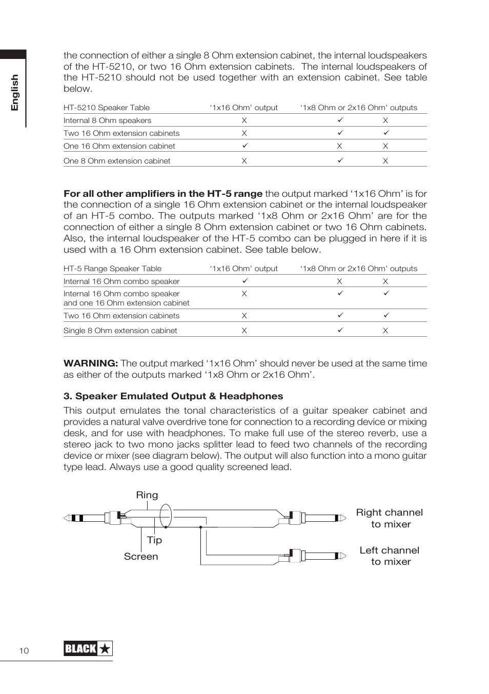 Blackstar HT-5210 User Manual | Page 11 / 60