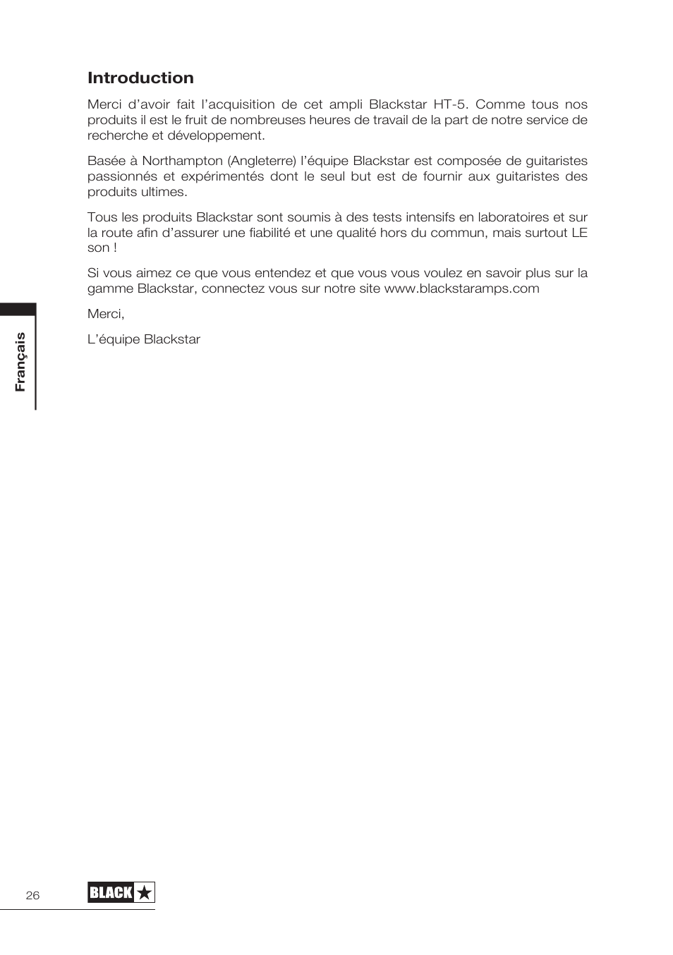 Introduction | Blackstar HT-5210 User Manual | Page 27 / 60