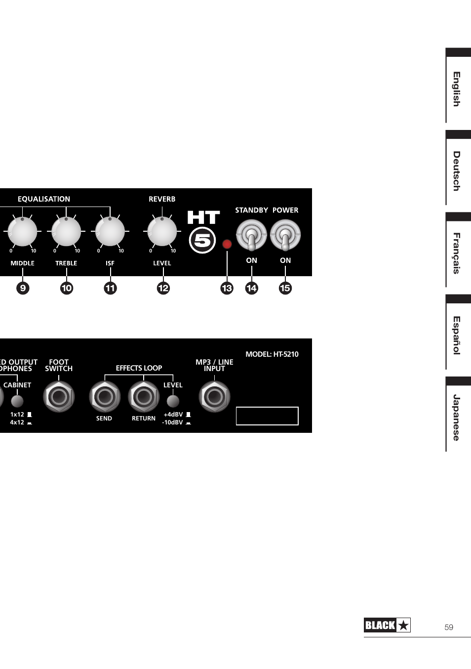 English deutsch français español japanese | Blackstar HT-5210 User Manual | Page 60 / 60