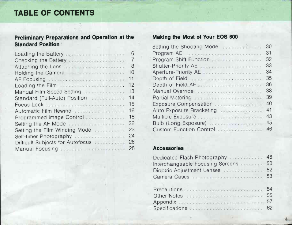 Canoiit | Canon EOS 600 User Manual | Page 2 / 114