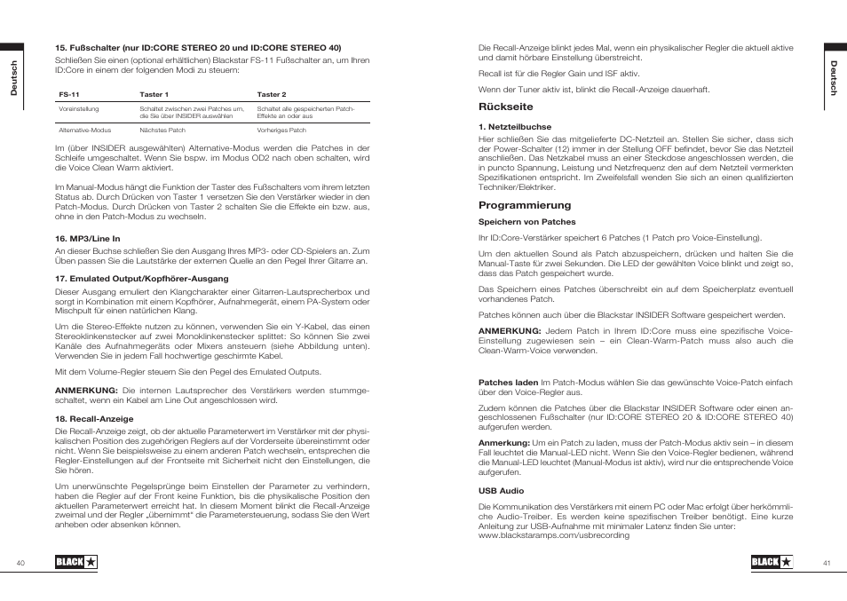 Blackstar ID:Core Stereo 10 User Manual | Page 21 / 36