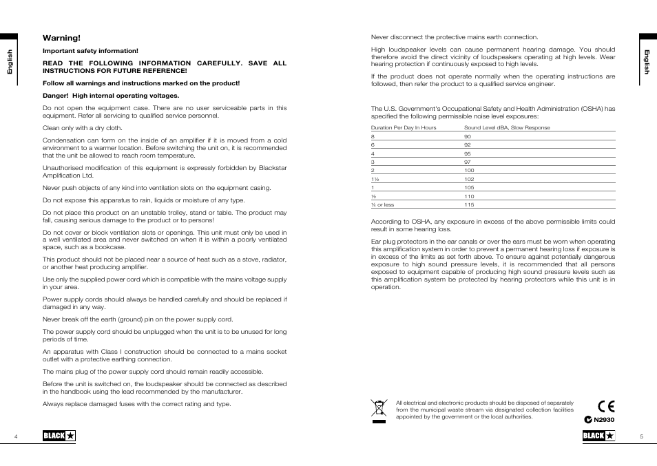 Blackstar ID:15TVP User Manual | Page 3 / 49