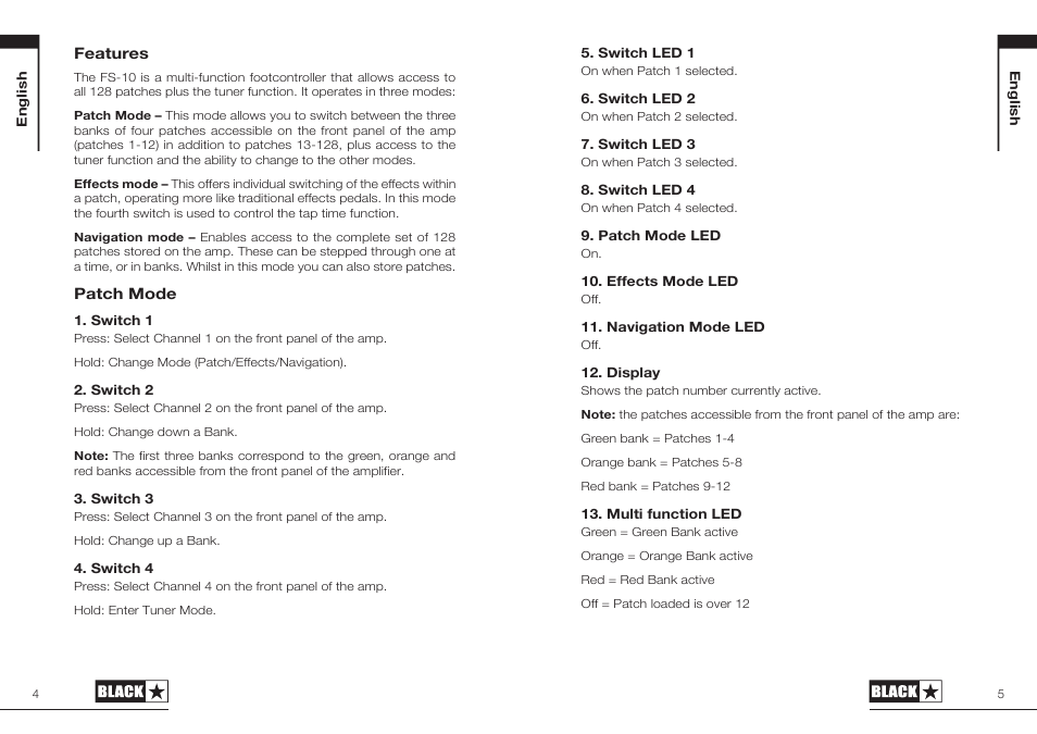 Blackstar FS-10 User Manual | Page 3 / 28