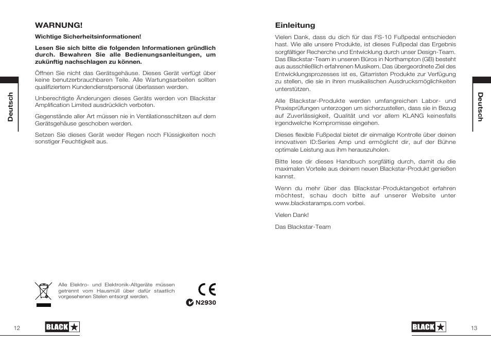 Blackstar FS-10 User Manual | Page 7 / 28
