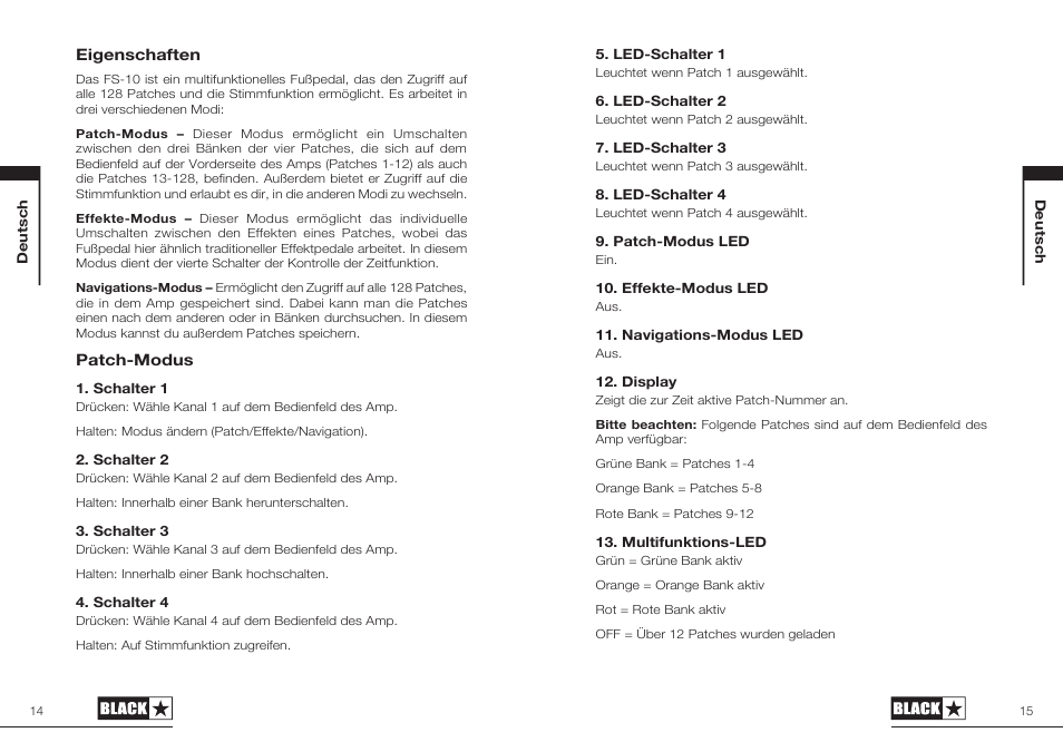 Blackstar FS-10 User Manual | Page 8 / 28