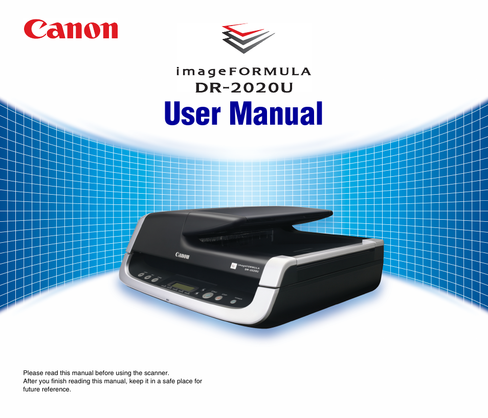 Canon IMAGEFORMULA DR-2020U User Manual | 77 pages