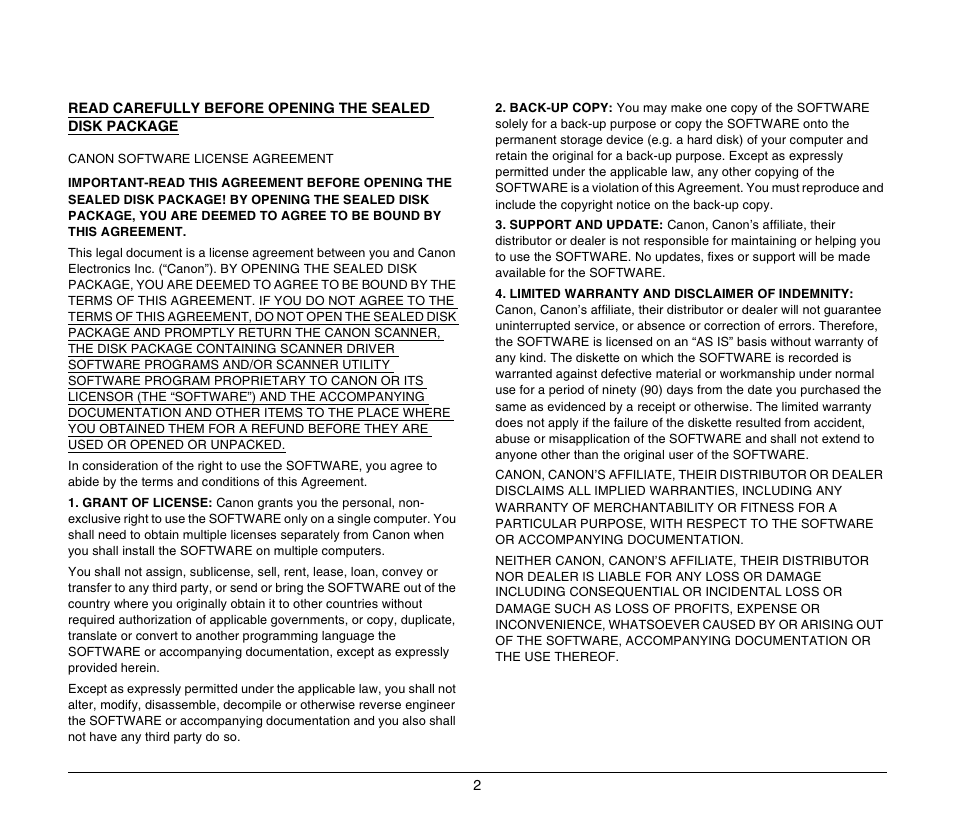 Canon IMAGEFORMULA DR-2020U User Manual | Page 2 / 77