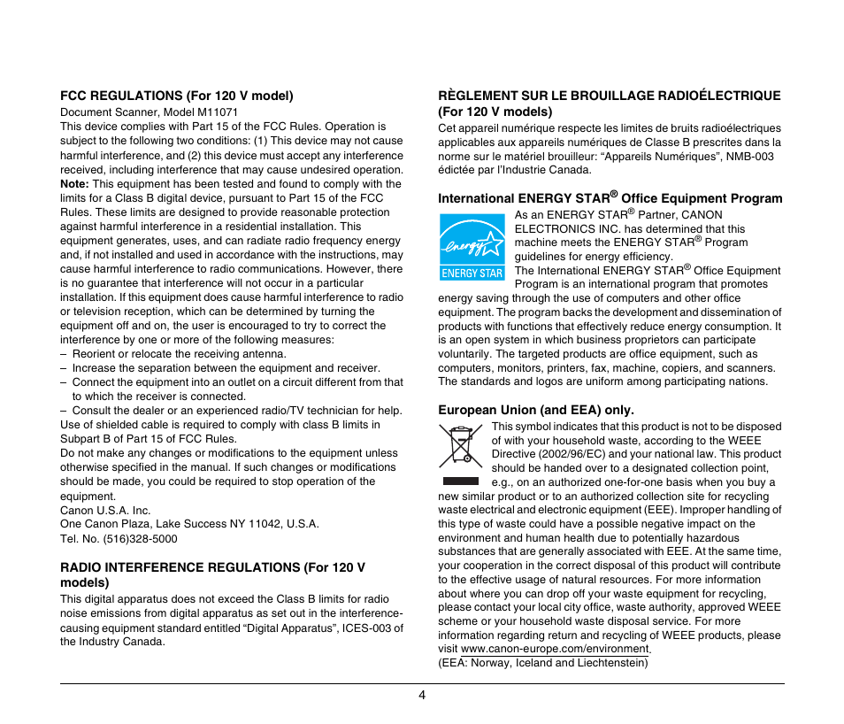 Canon IMAGEFORMULA DR-2020U User Manual | Page 4 / 77