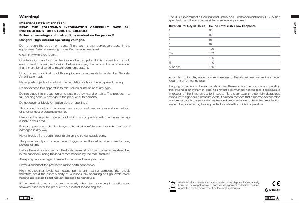Blackstar HT Club 40 Combo User Manual | Page 3 / 25