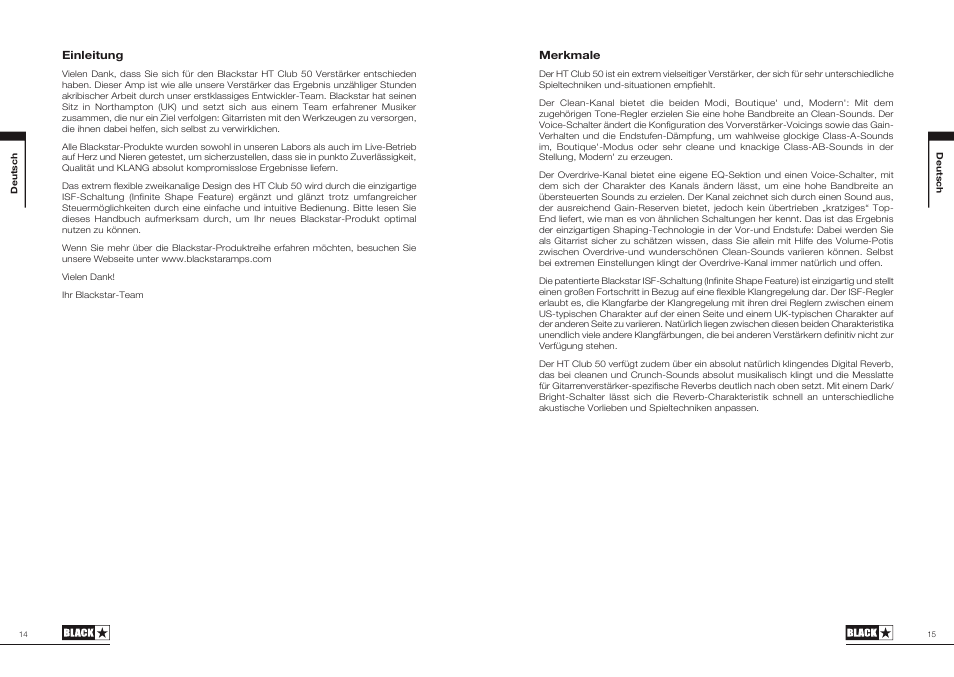 Blackstar HT Club 50 User Manual | Page 8 / 25