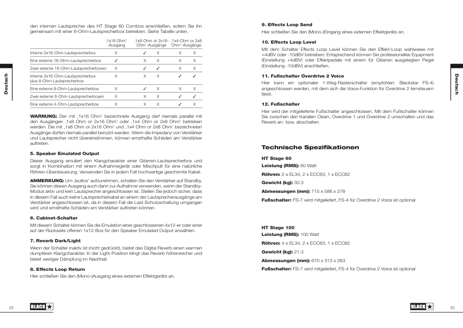 Blackstar HT Stage 60 User Manual | Page 12 / 29