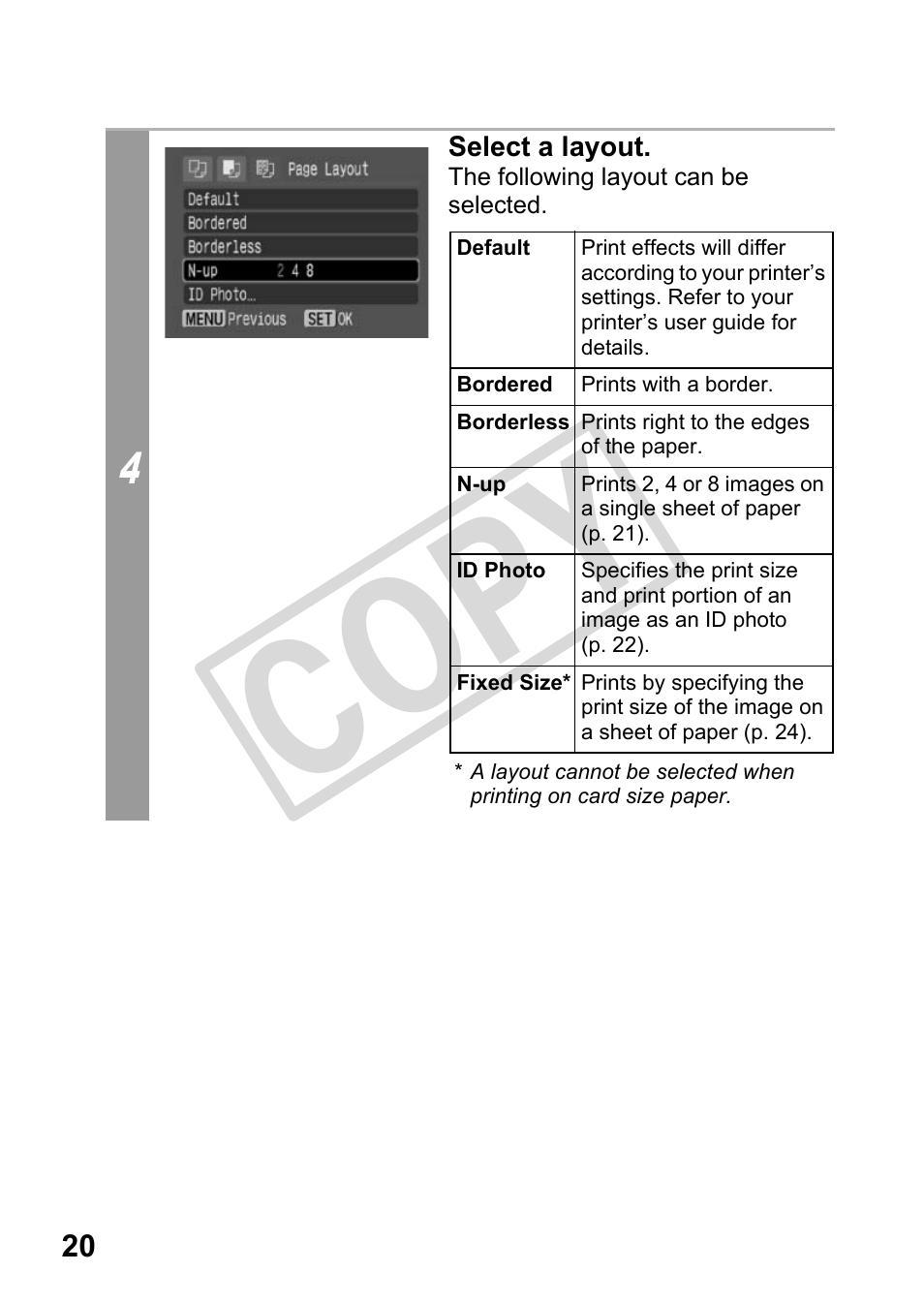 Cop y | Canon DIRECT PRINT CDI-E350-020 User Manual | Page 22 / 82