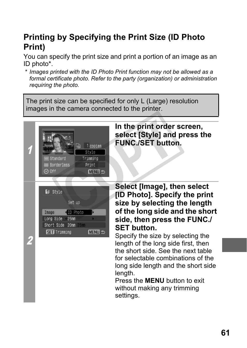 Cop y | Canon DIRECT PRINT CDI-E350-020 User Manual | Page 63 / 82