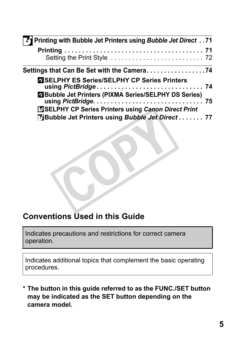 Cop y | Canon DIRECT PRINT CDI-E350-020 User Manual | Page 7 / 82
