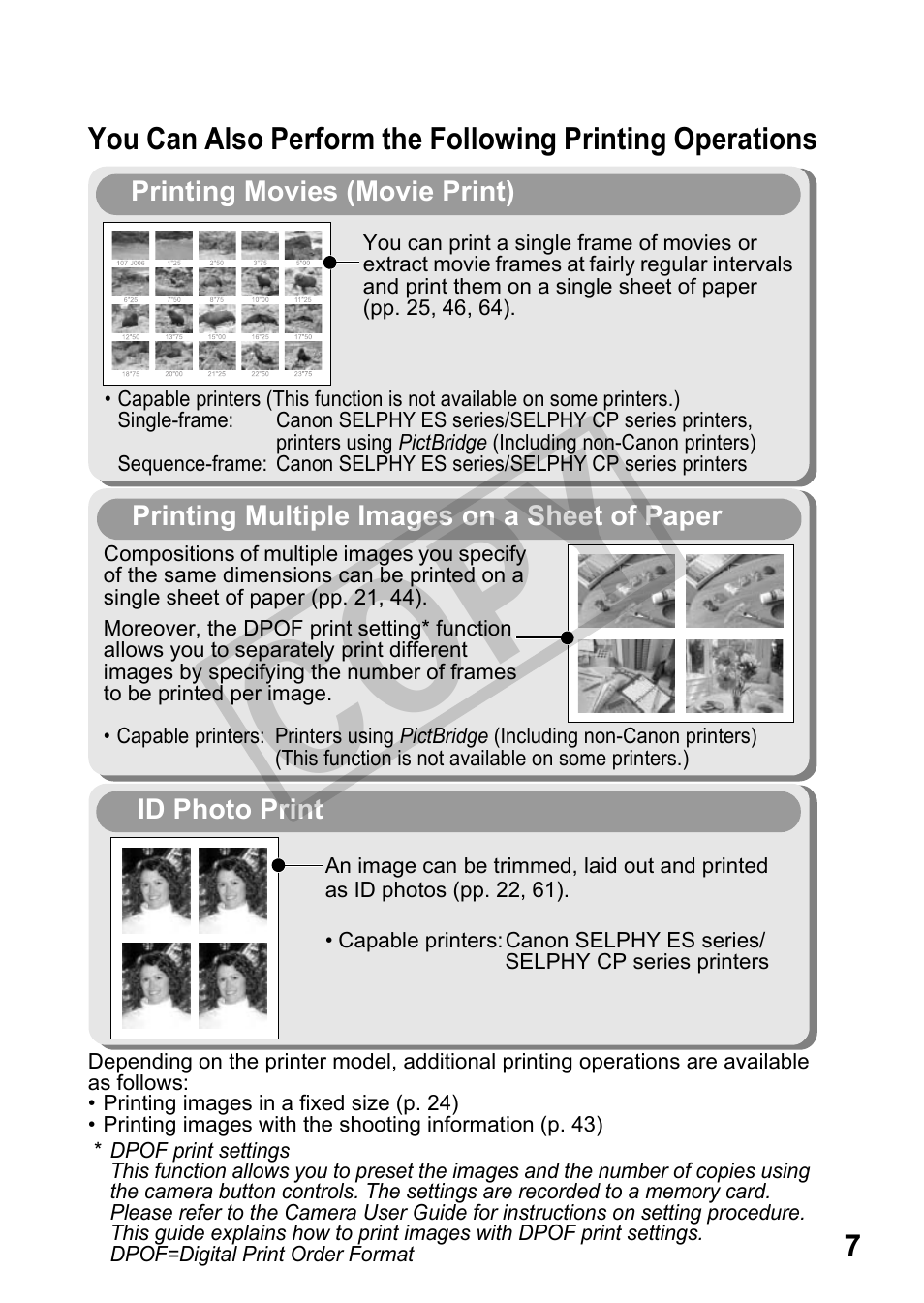 Cop y | Canon DIRECT PRINT CDI-E350-020 User Manual | Page 9 / 82