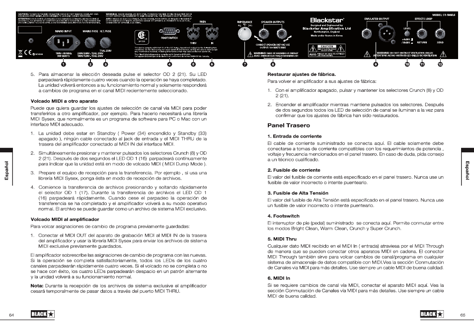 Blackstar S1-104EL34 User Manual | Page 33 / 43