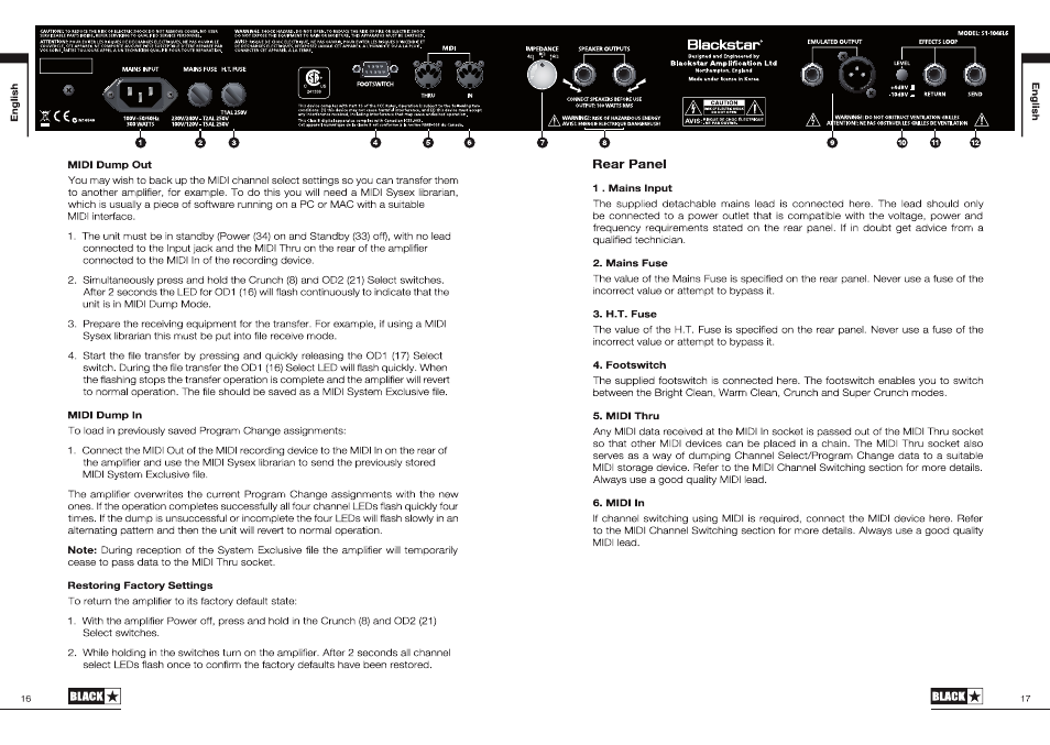 Blackstar S1-104EL34 User Manual | Page 9 / 43