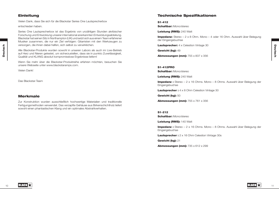Blackstar S1-212 User Manual | Page 6 / 13
