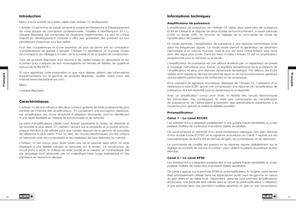 Blackstar Artisan 15 User Manual | Page 14 / 29