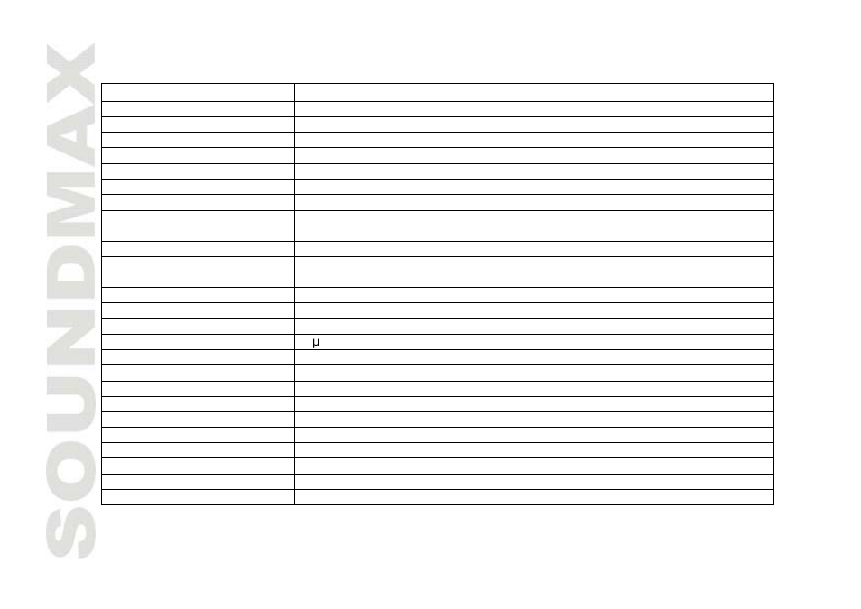 Specification | SoundMax SM-CMD3005 User Manual | Page 32 / 67