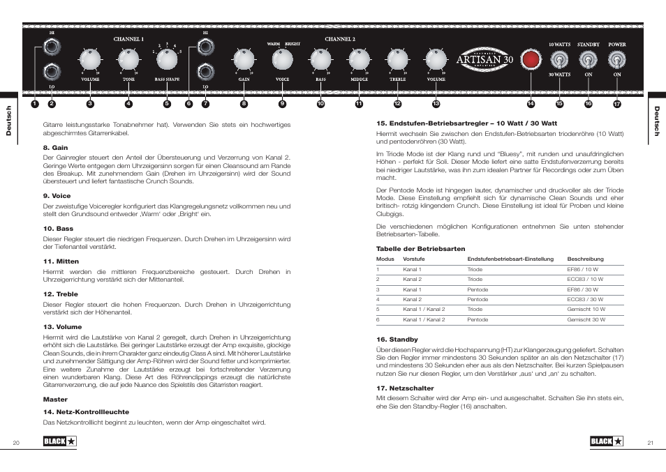 Blackstar Artisan 30 User Manual | Page 11 / 29