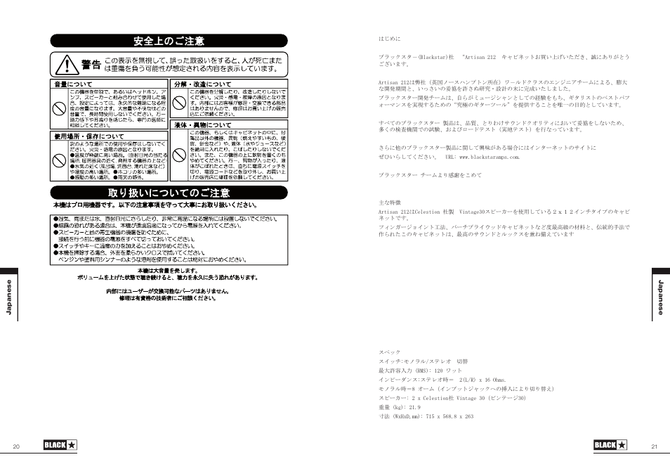 Blackstar Artisan 212 Cabinet User Manual | Page 11 / 13