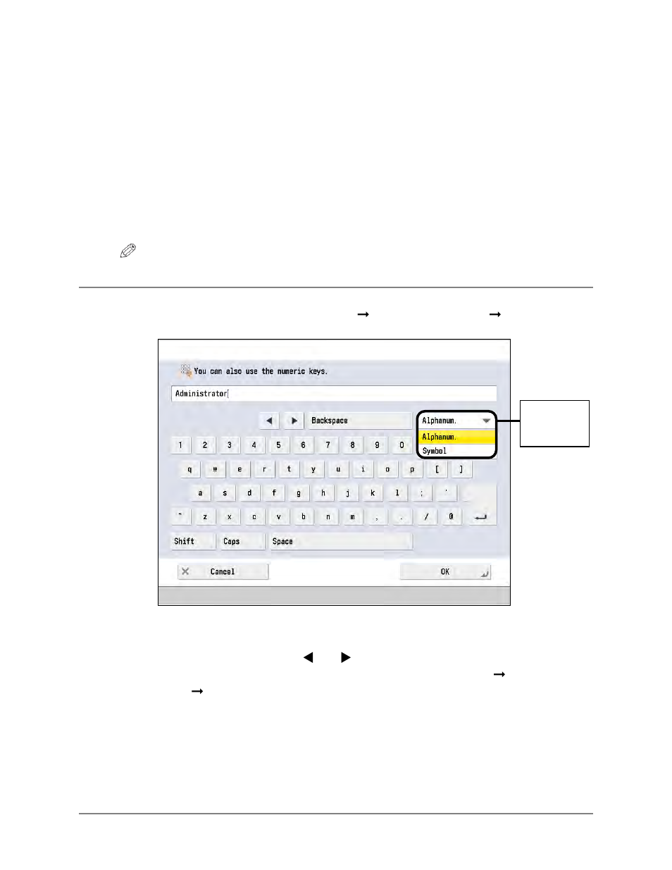 3 entering characters, Entering characters | Canon Advanced Anywhere Print 12020-10-UD2-002 User Manual | Page 10 / 34