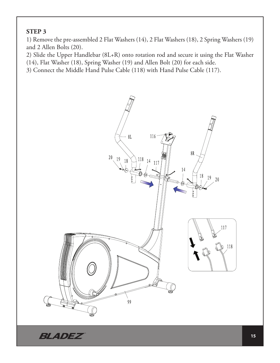 Bladez Fitness E500 Elliptical User Manual | Page 15 / 37