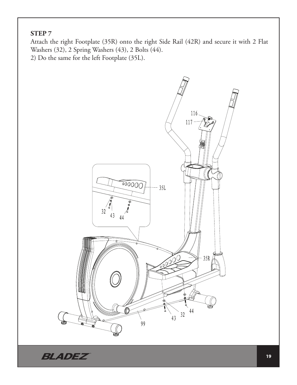 Bladez Fitness E500 Elliptical User Manual | Page 19 / 37