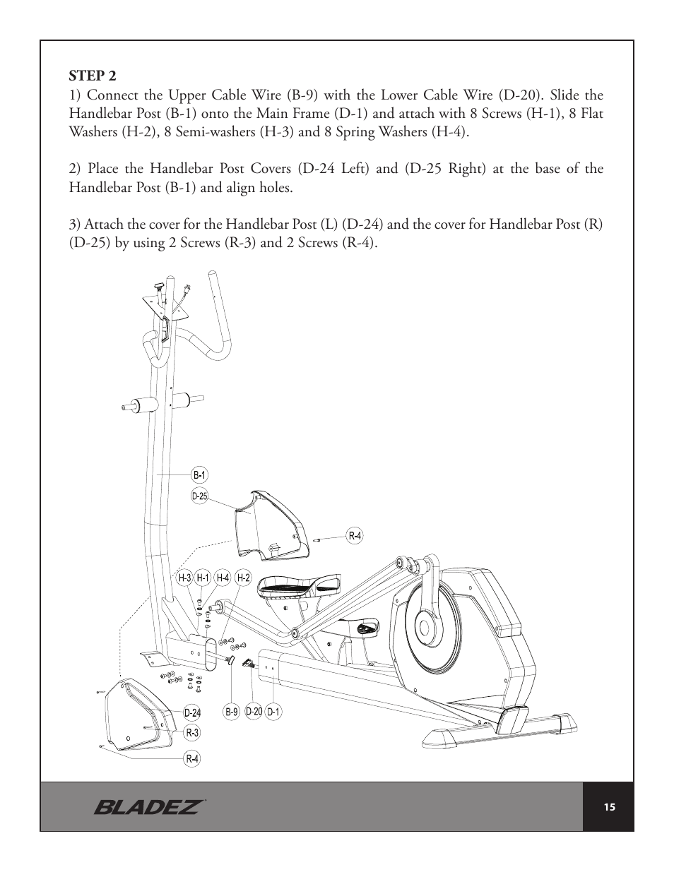 Bladez Fitness E700i Elliptical User Manual | Page 15 / 30