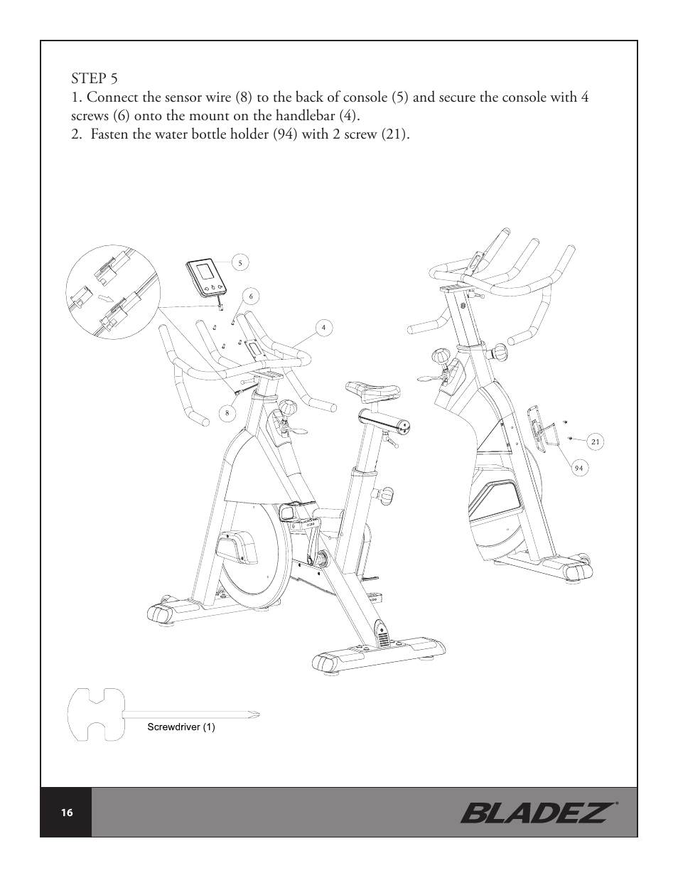 Bladez Fitness Synchro GS Indoor Cycle User Manual | Page 16 / 24