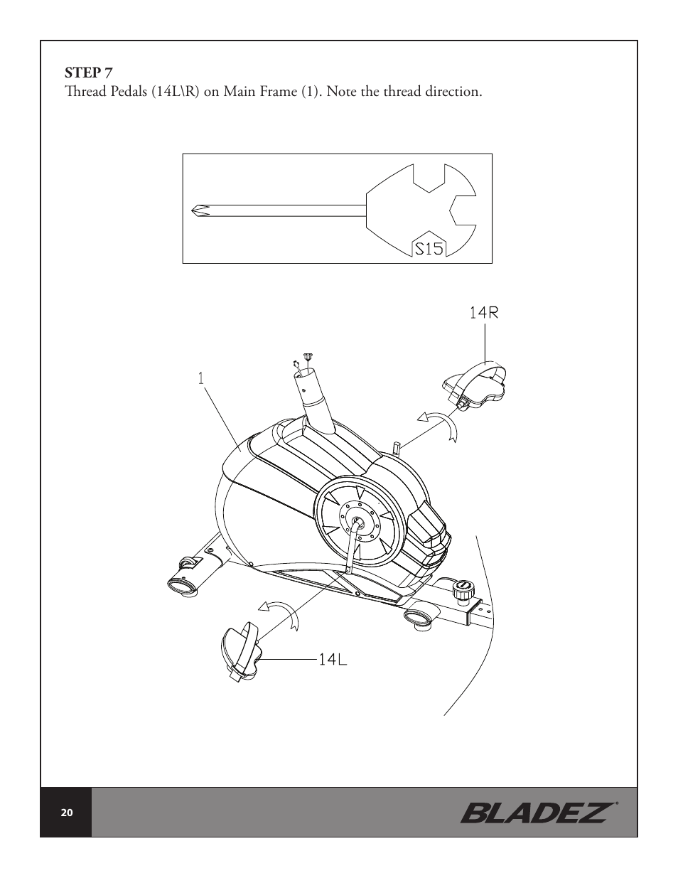 Bladez Fitness R300 Recumbent Bike User Manual | Page 20 / 36